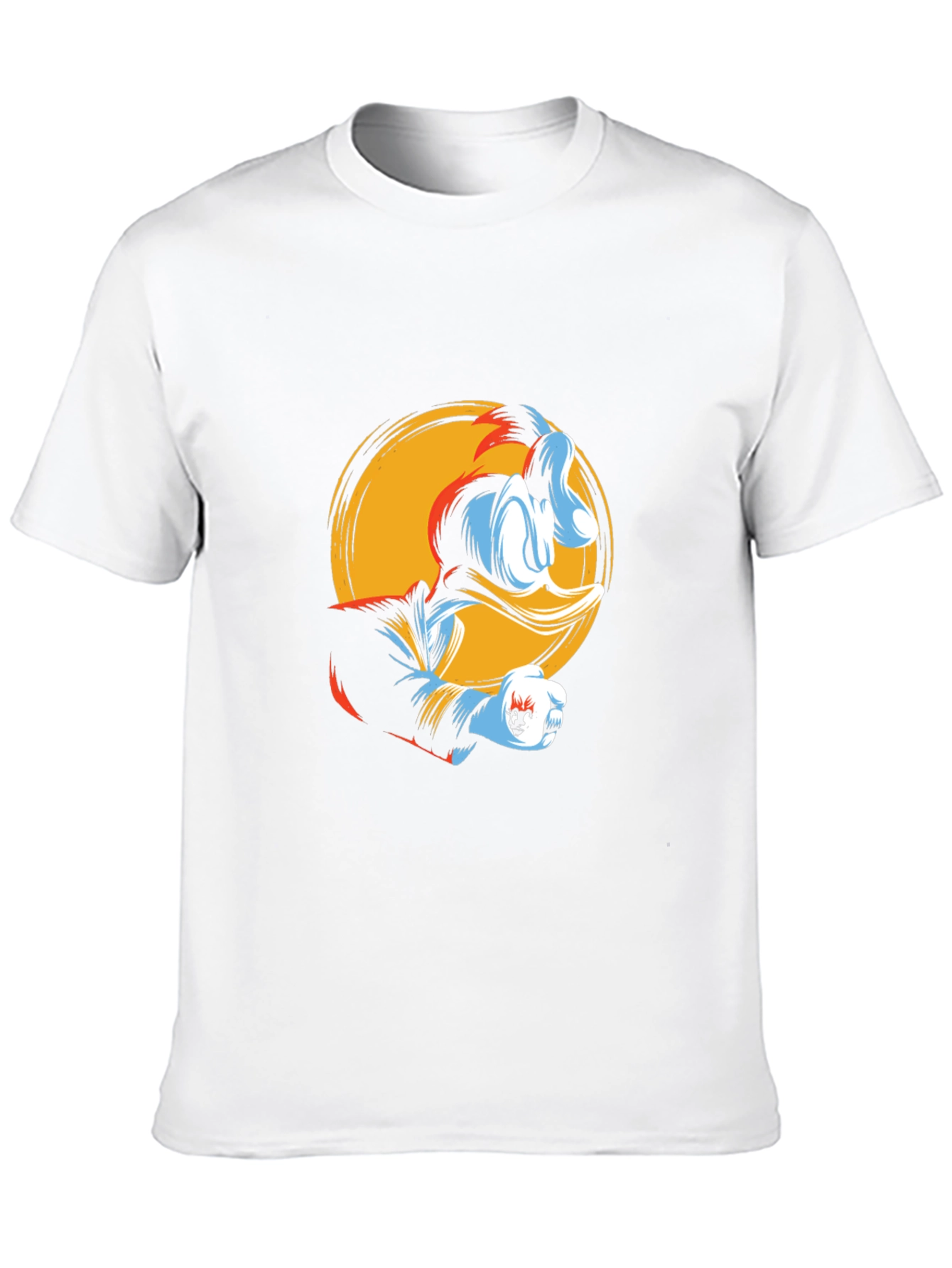 Donald Duck Graphic Print Black T-Shirt