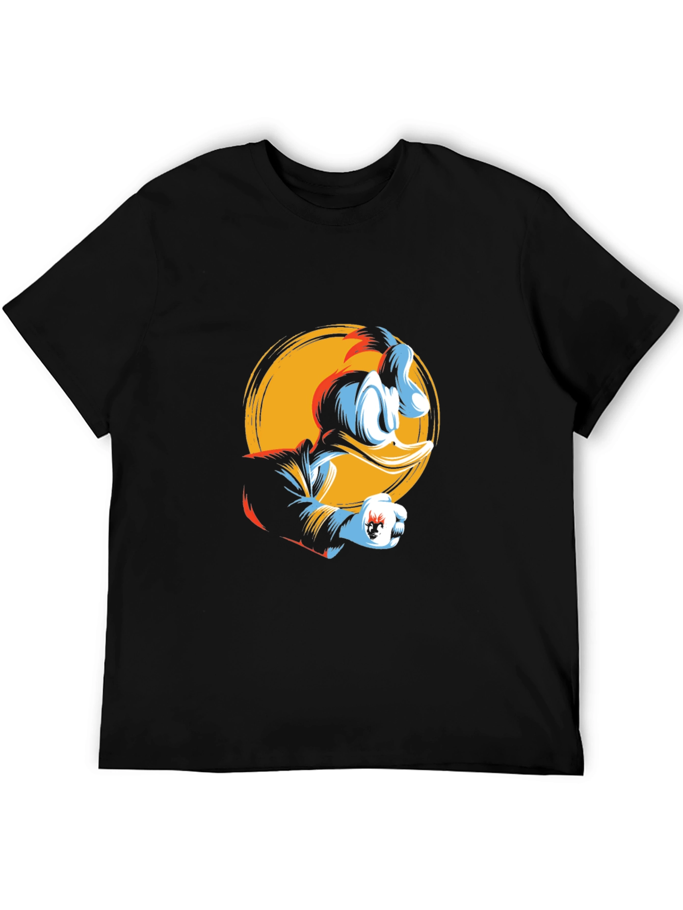 Donald Duck Graphic Print Black T-Shirt