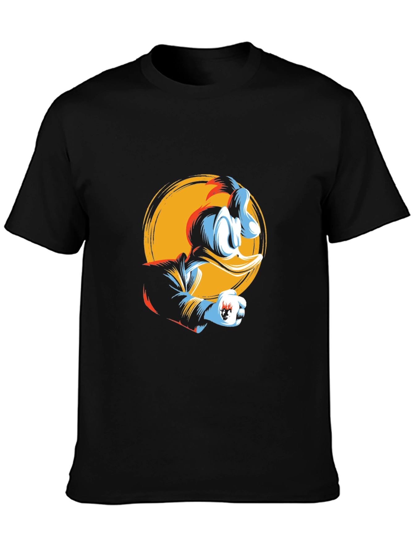 Donald Duck Graphic Print Black T-Shirt