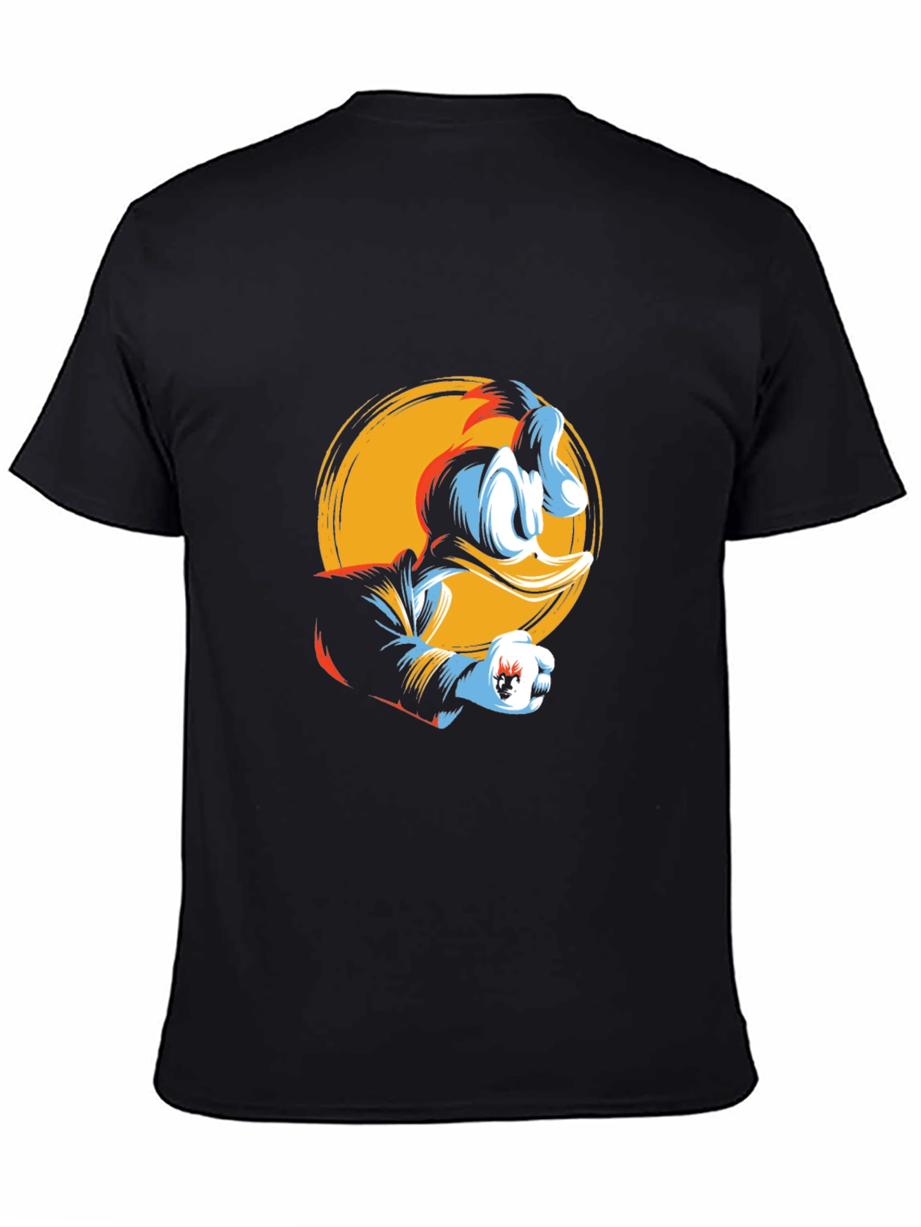 Donald Duck Graphic Print Black T-Shirt