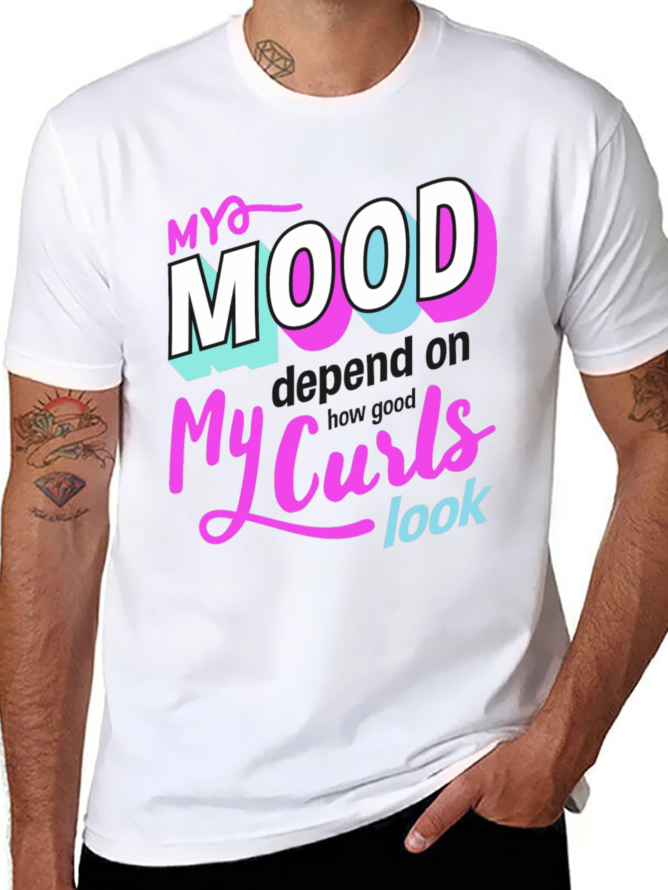 My Mood Depends on My Curls T-Shirt