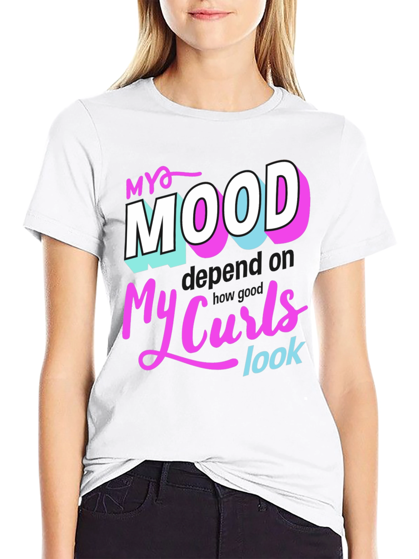 My Mood Depends on My Curls T-Shirt