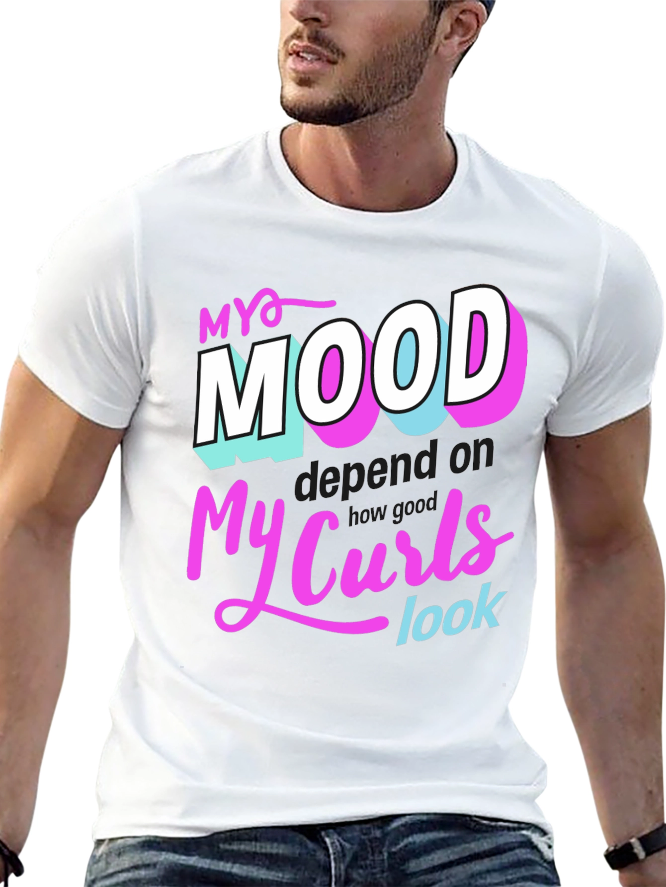 My Mood Depends on My Curls T-Shirt