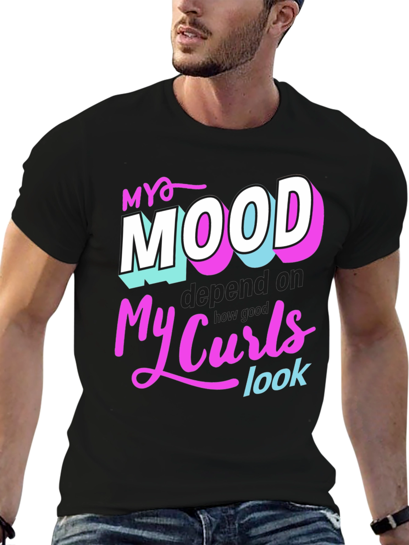My Mood Depends on My Curls T-Shirt