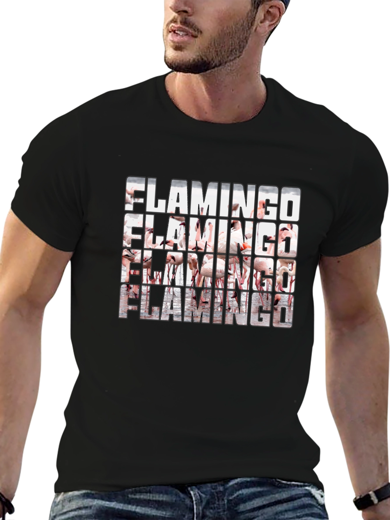 Flamingo Graphic Print Tee