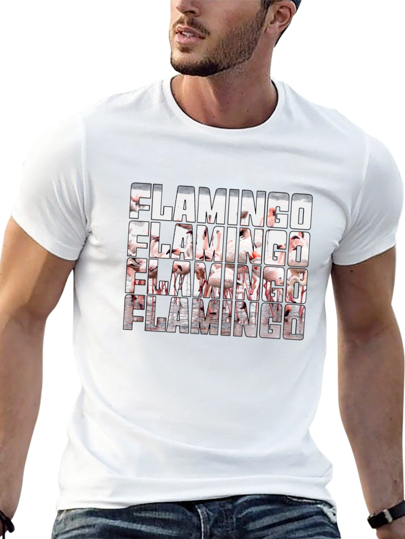Flamingo Graphic Print Tee