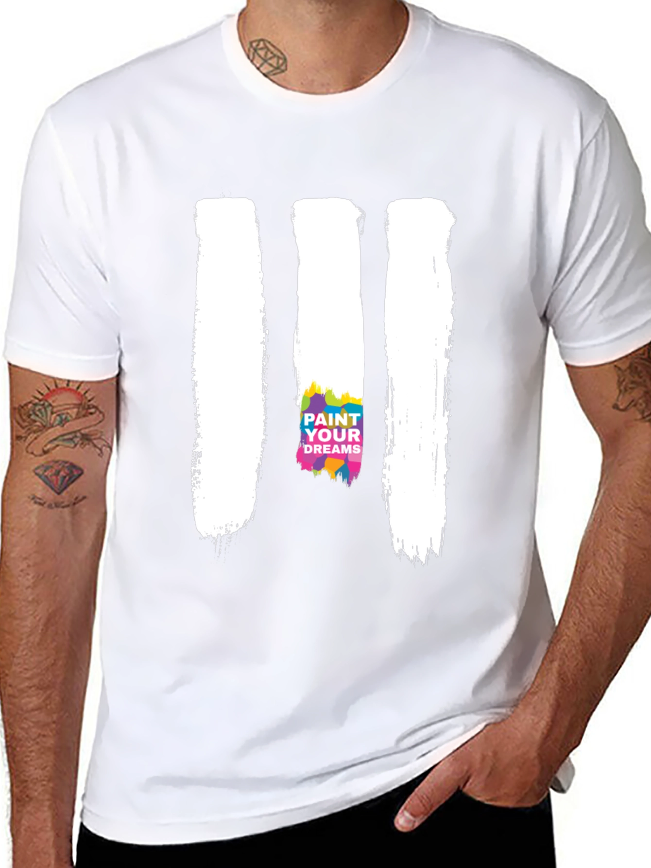 Paint Your Dreams Graphic Tee - Stylish Black T-Shirt