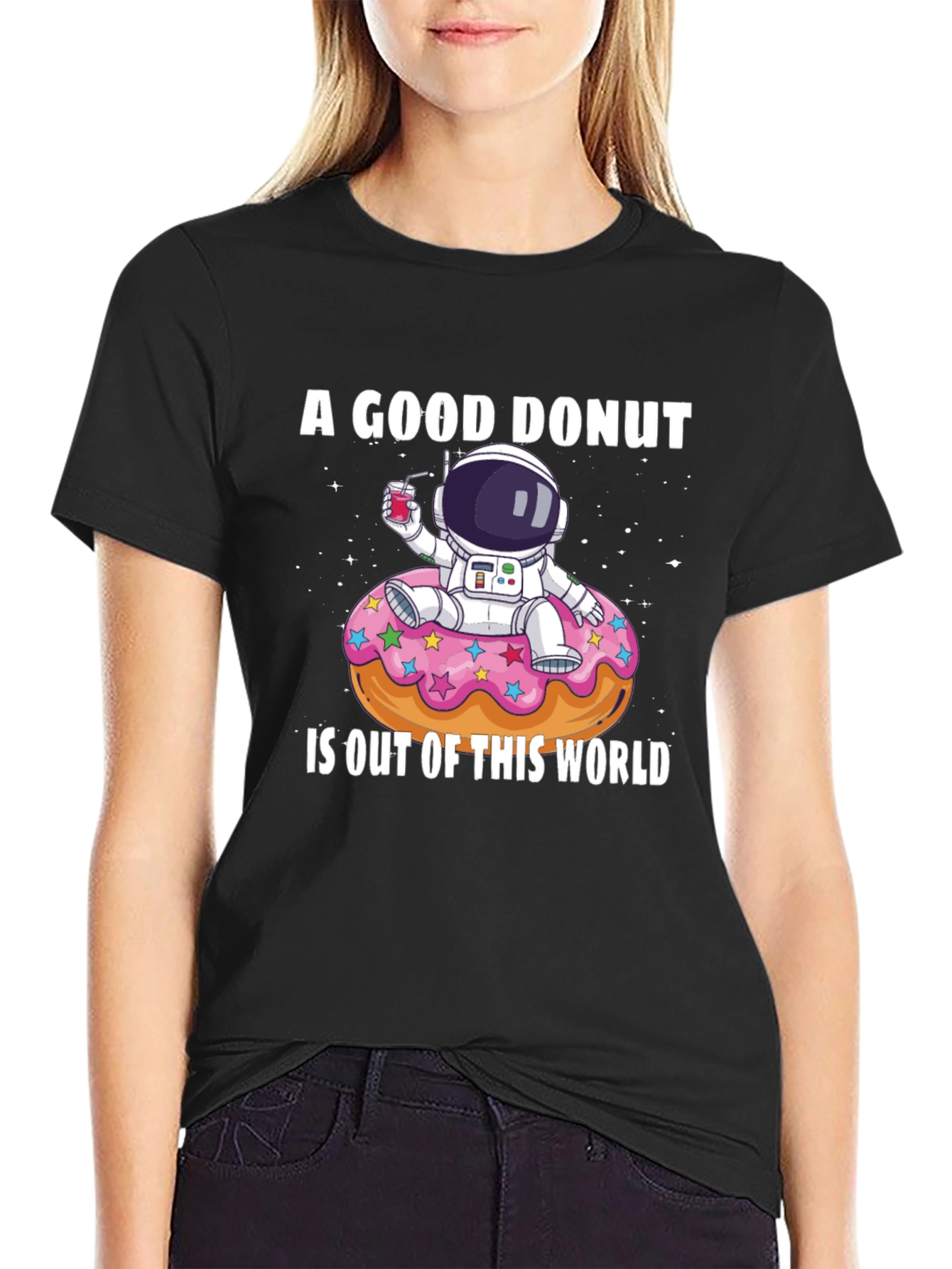 A Good Donut T-Shirt - Astronaut Design