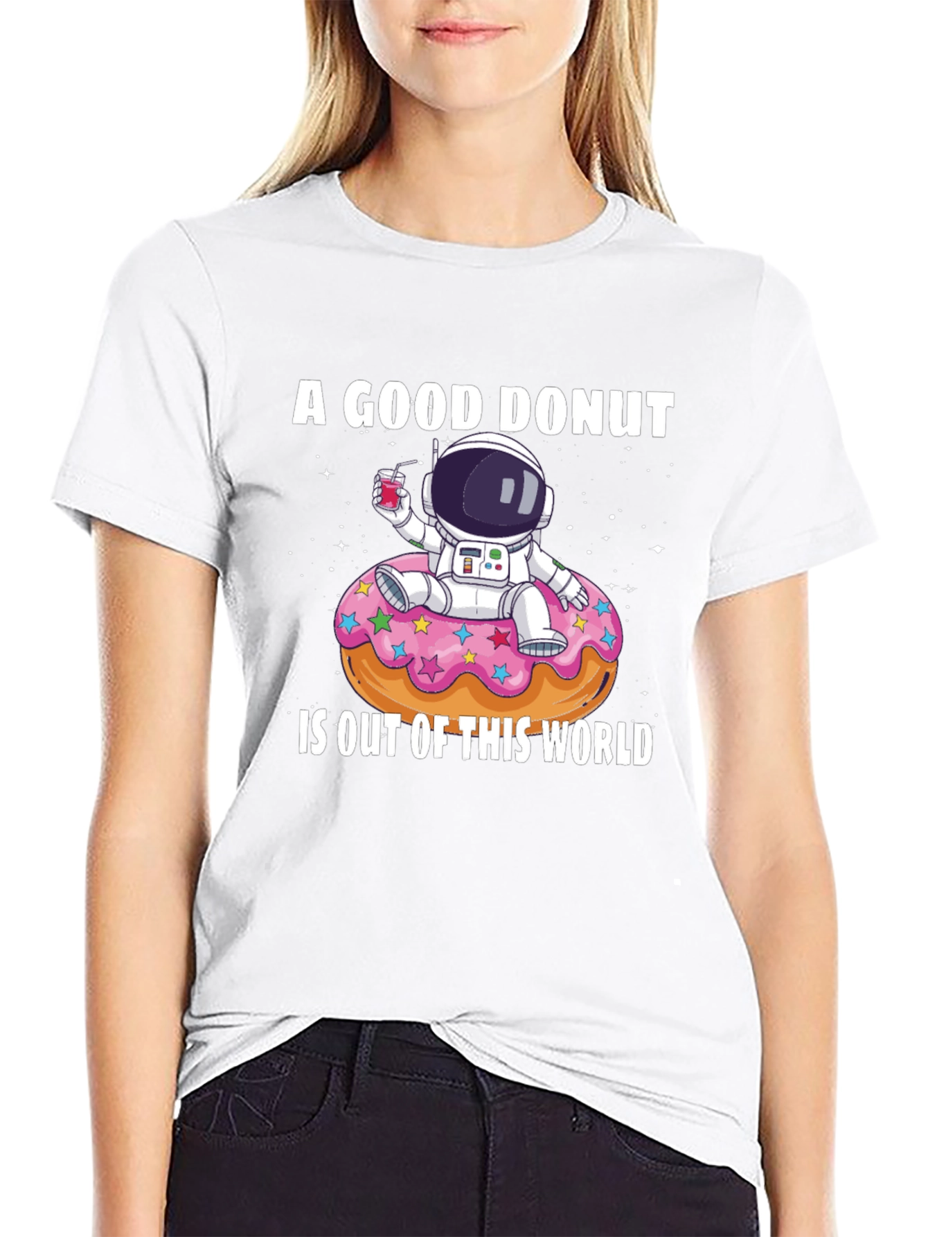 A Good Donut T-Shirt - Astronaut Design
