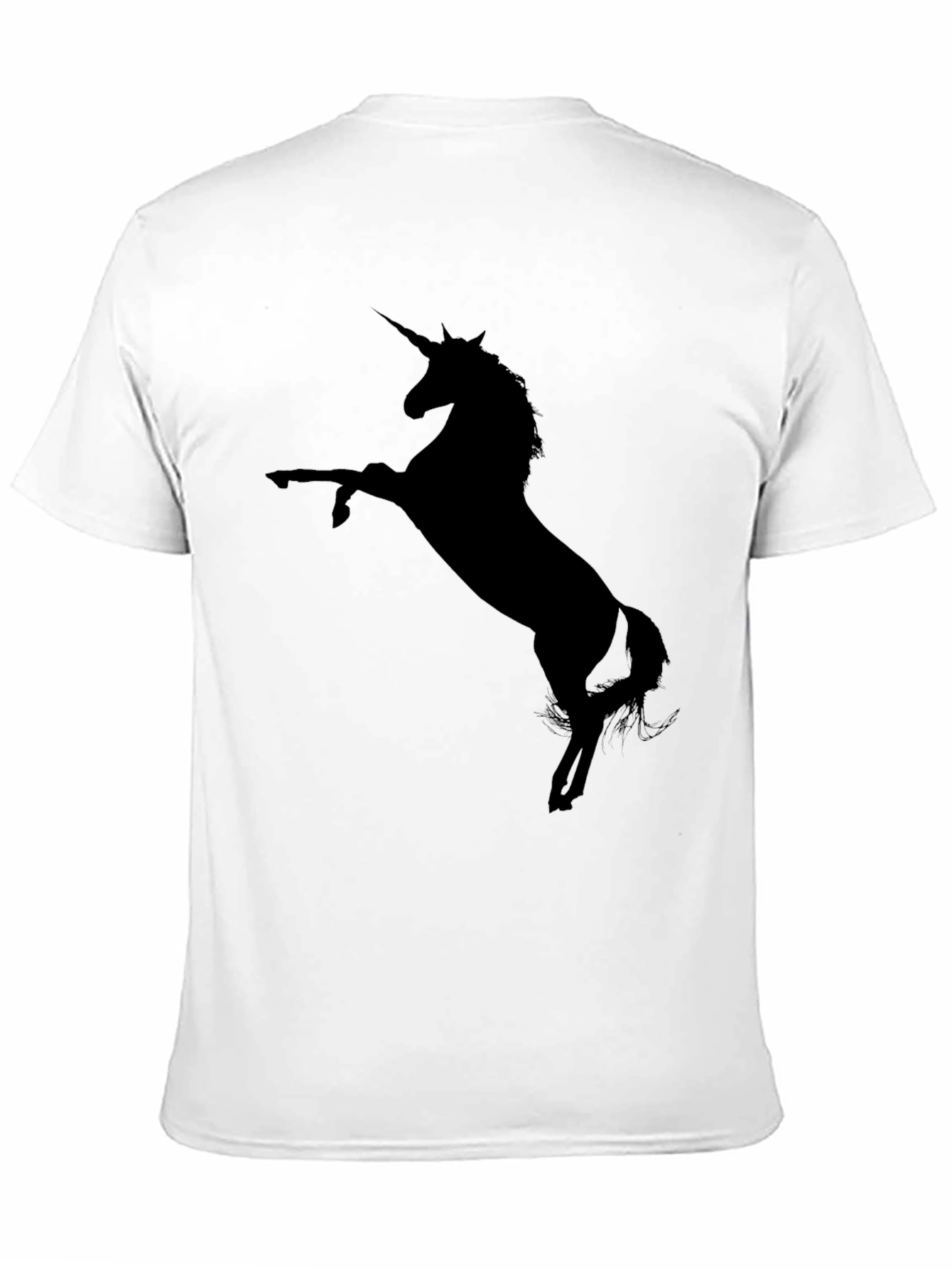 Unicorn Silhouette Graphic T-Shirt - Black