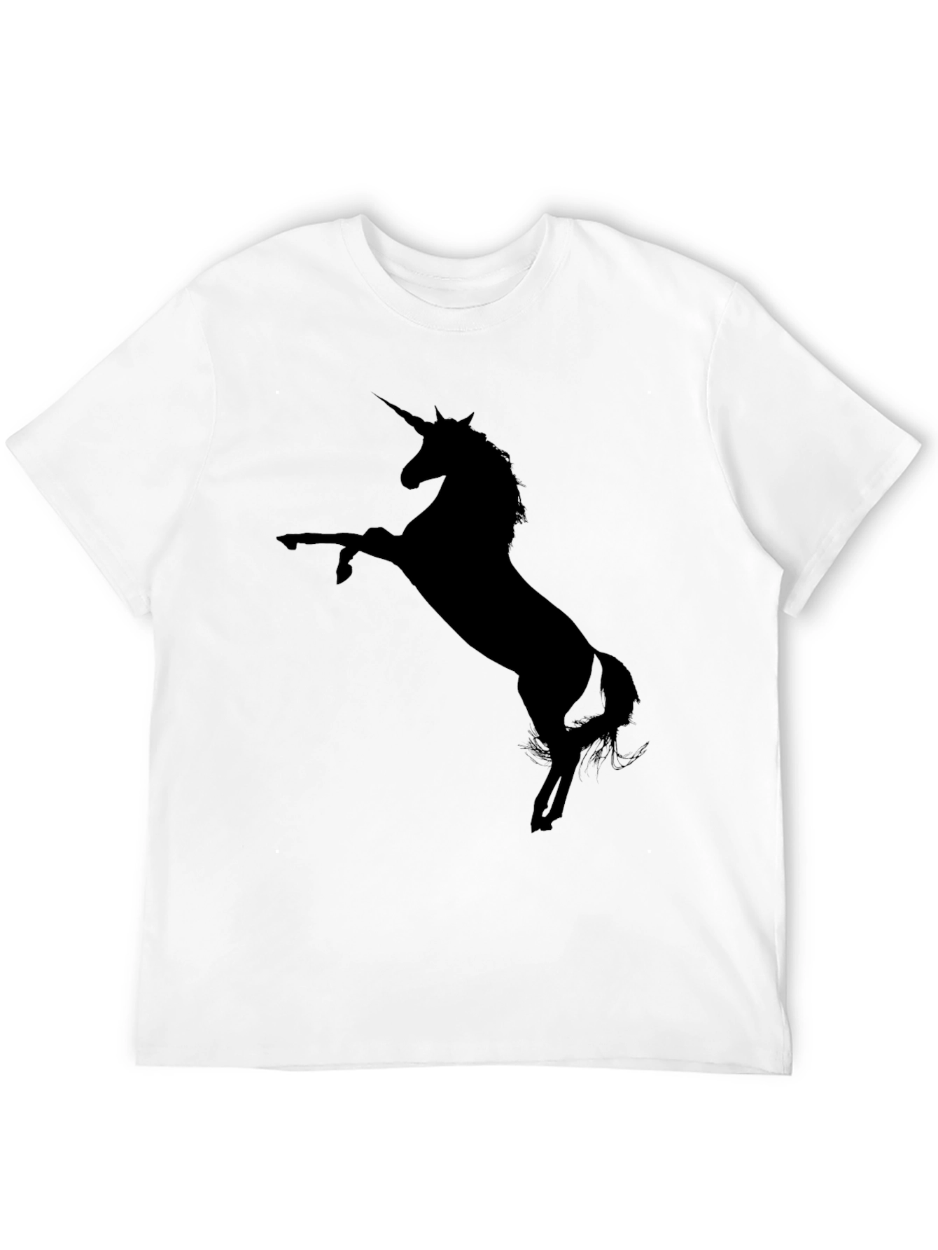 Unicorn Silhouette Graphic T-Shirt - Black