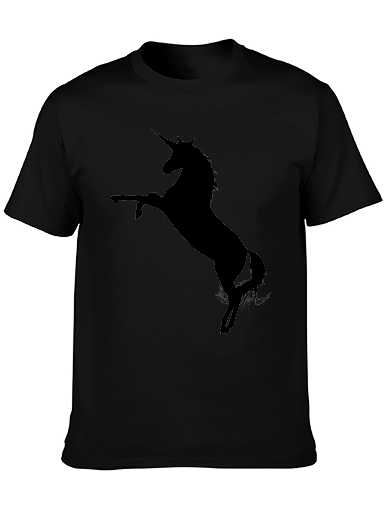 Unicorn Silhouette Graphic T-Shirt - Black
