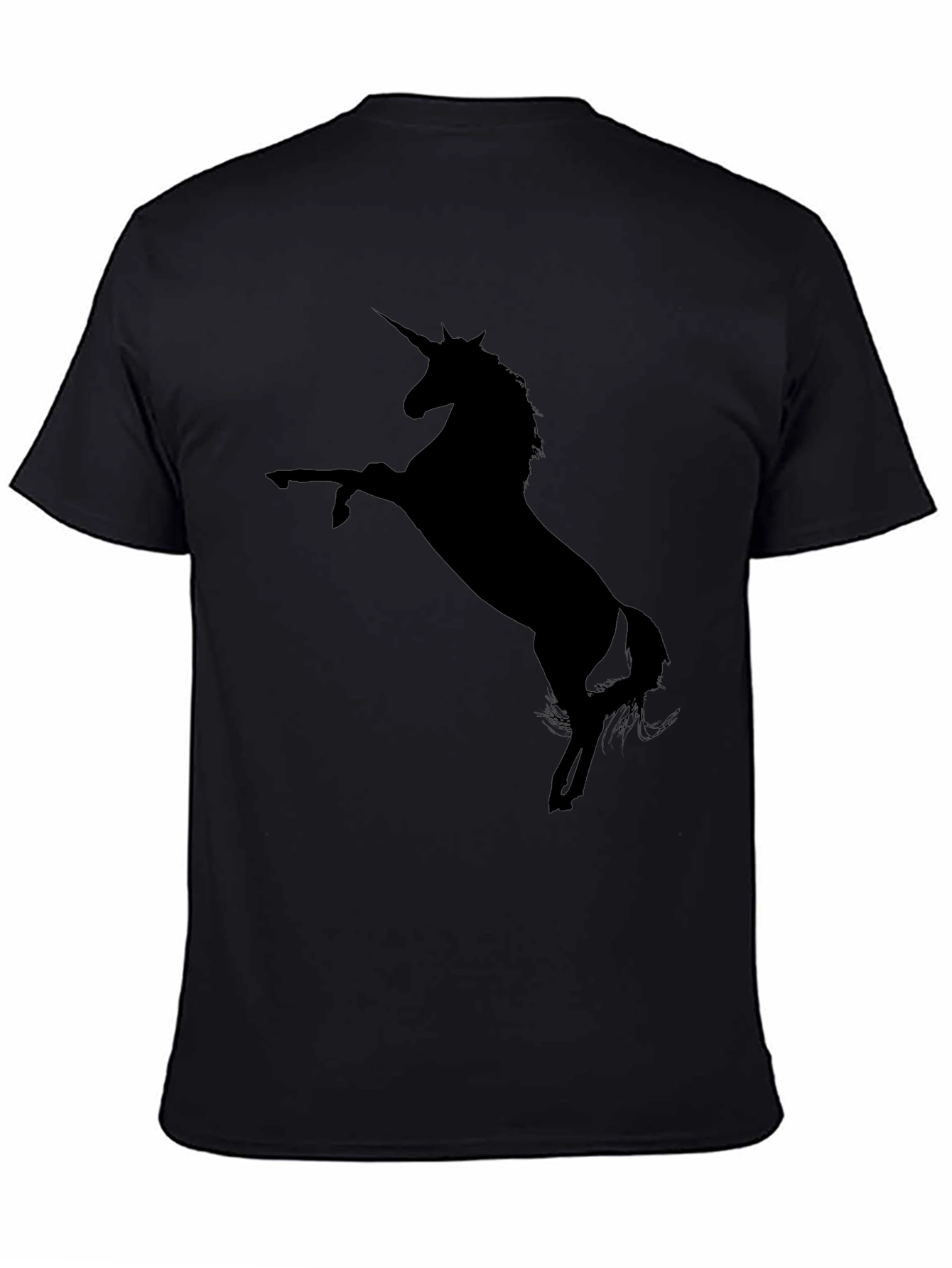 Unicorn Silhouette Graphic T-Shirt - Black