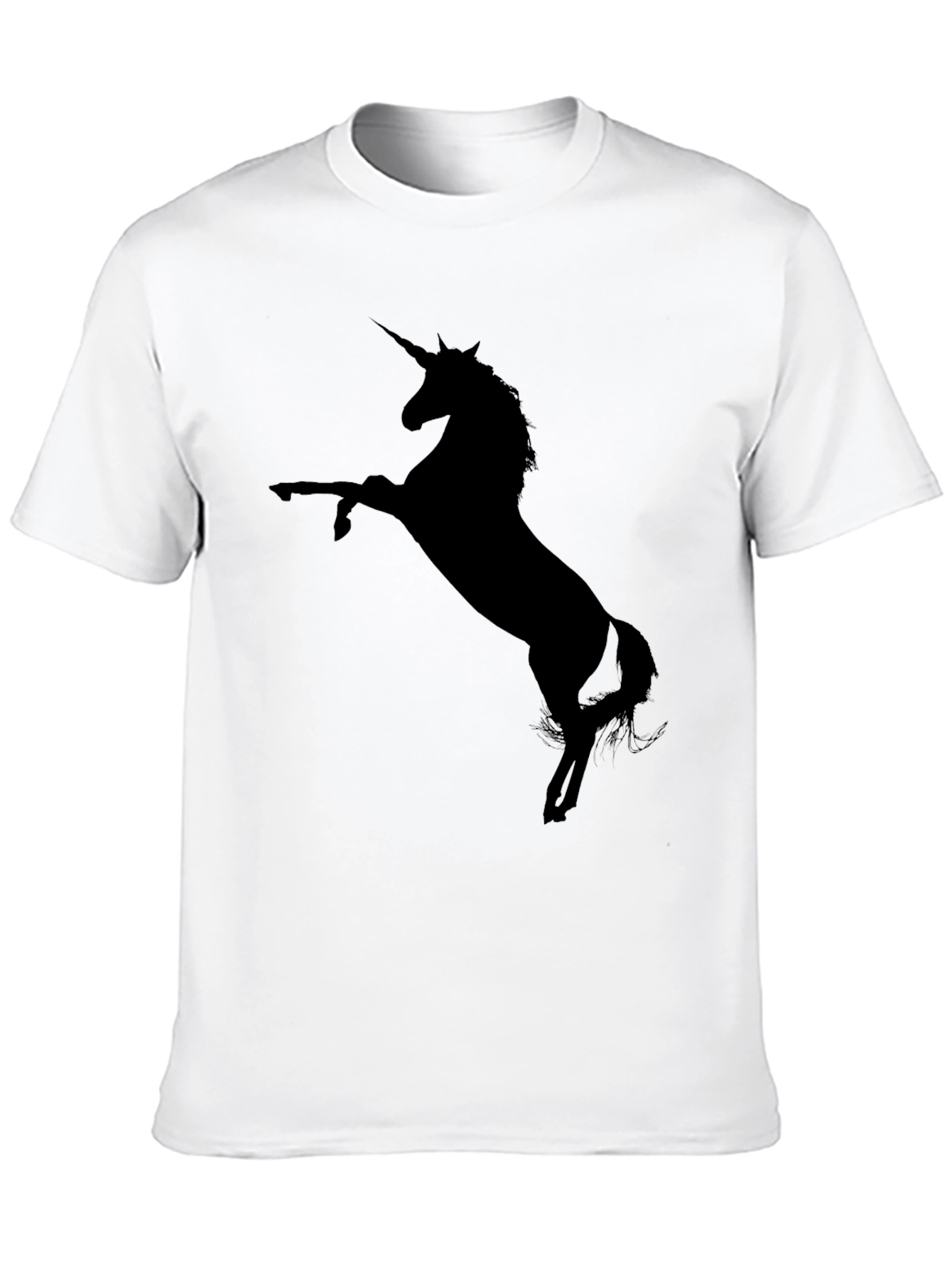 Unicorn Silhouette Graphic T-Shirt - Black