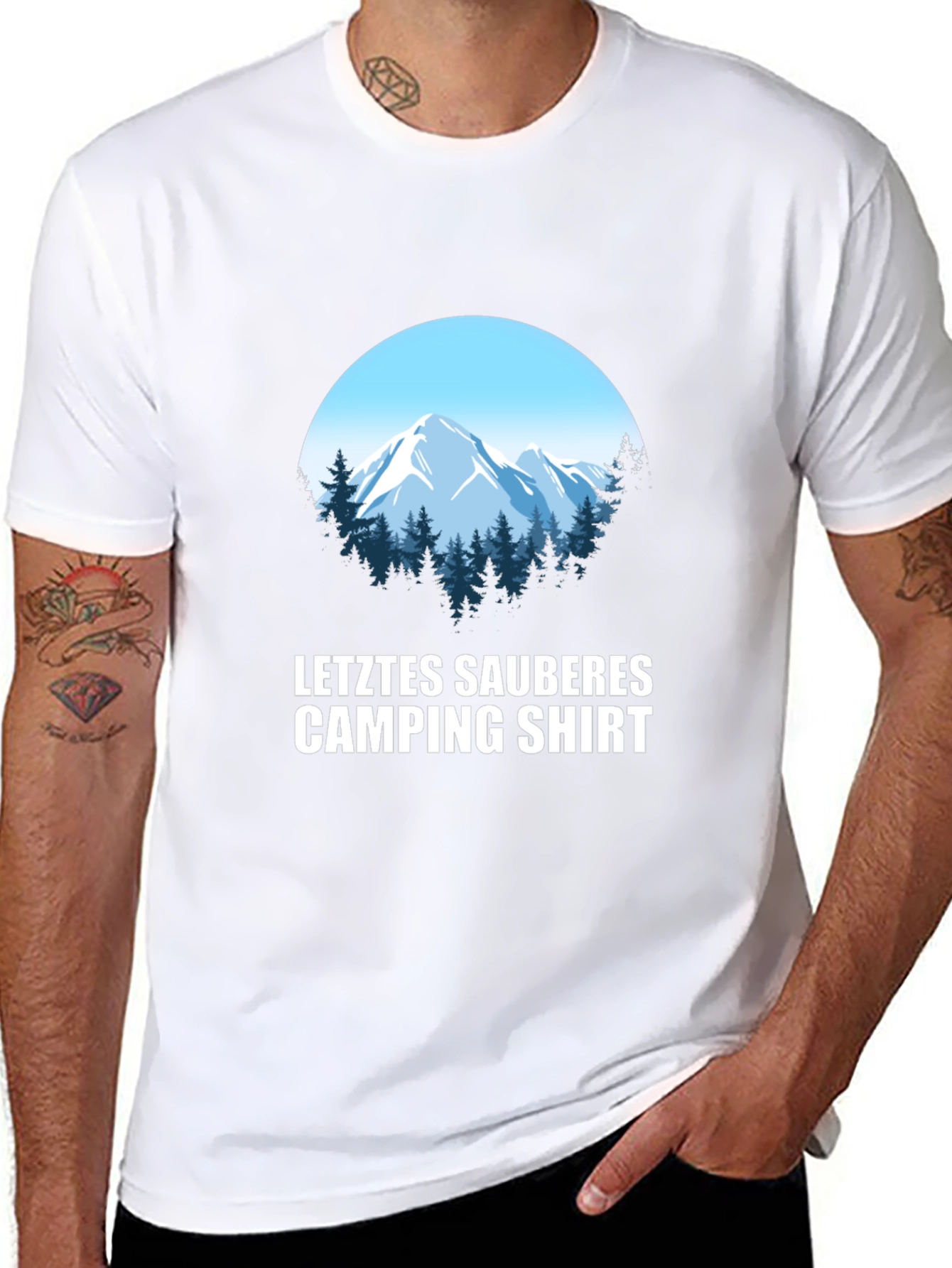 Last Clean Camping Shirt - Mountain Graphic Tee