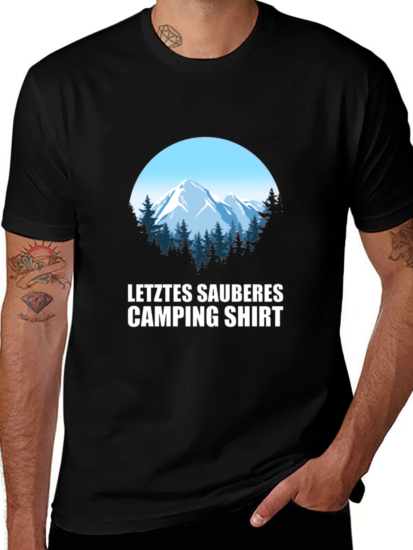 Last Clean Camping Shirt - Mountain Graphic Tee