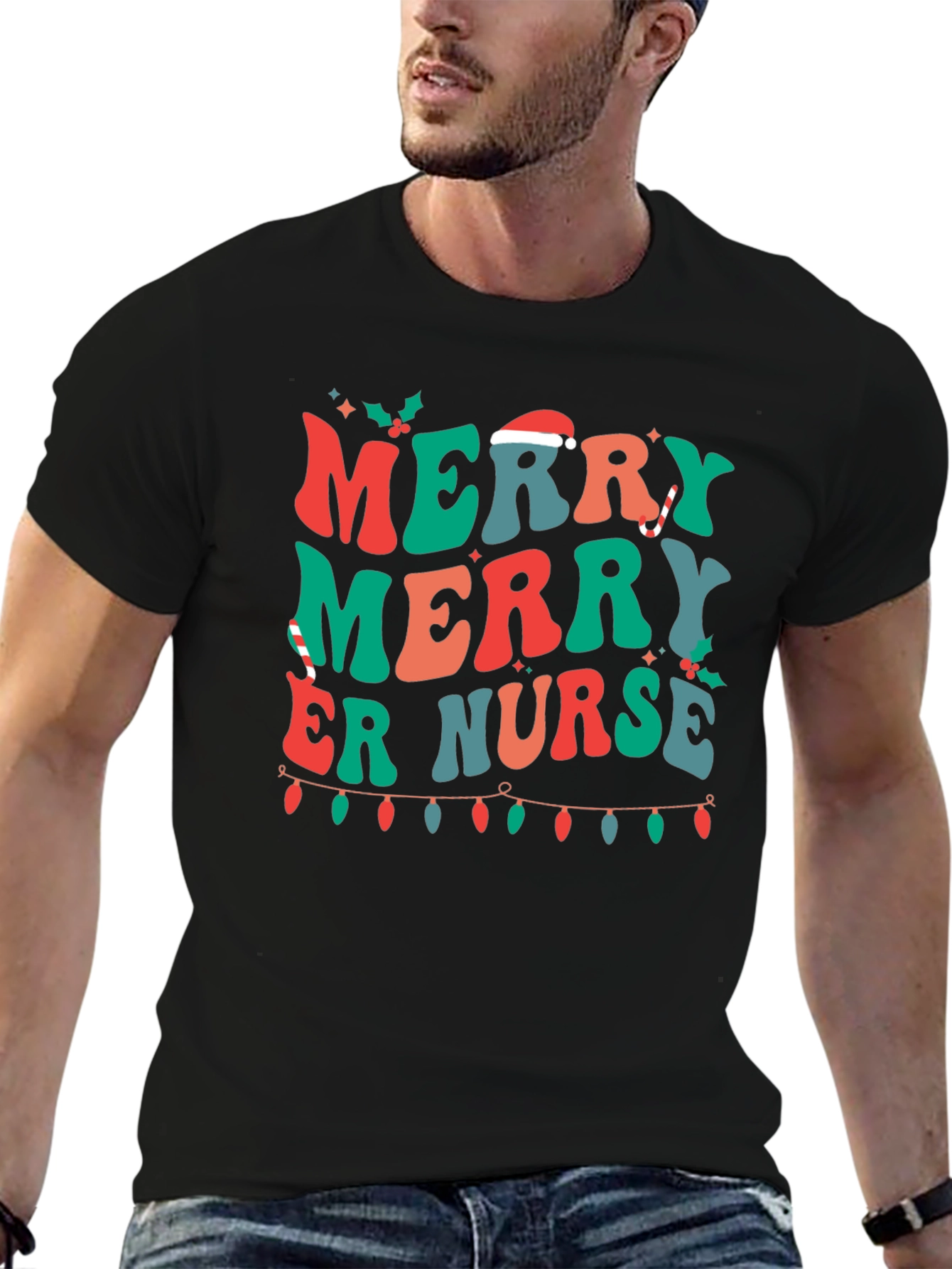 Merry ER Nurse Christmas T-Shirt