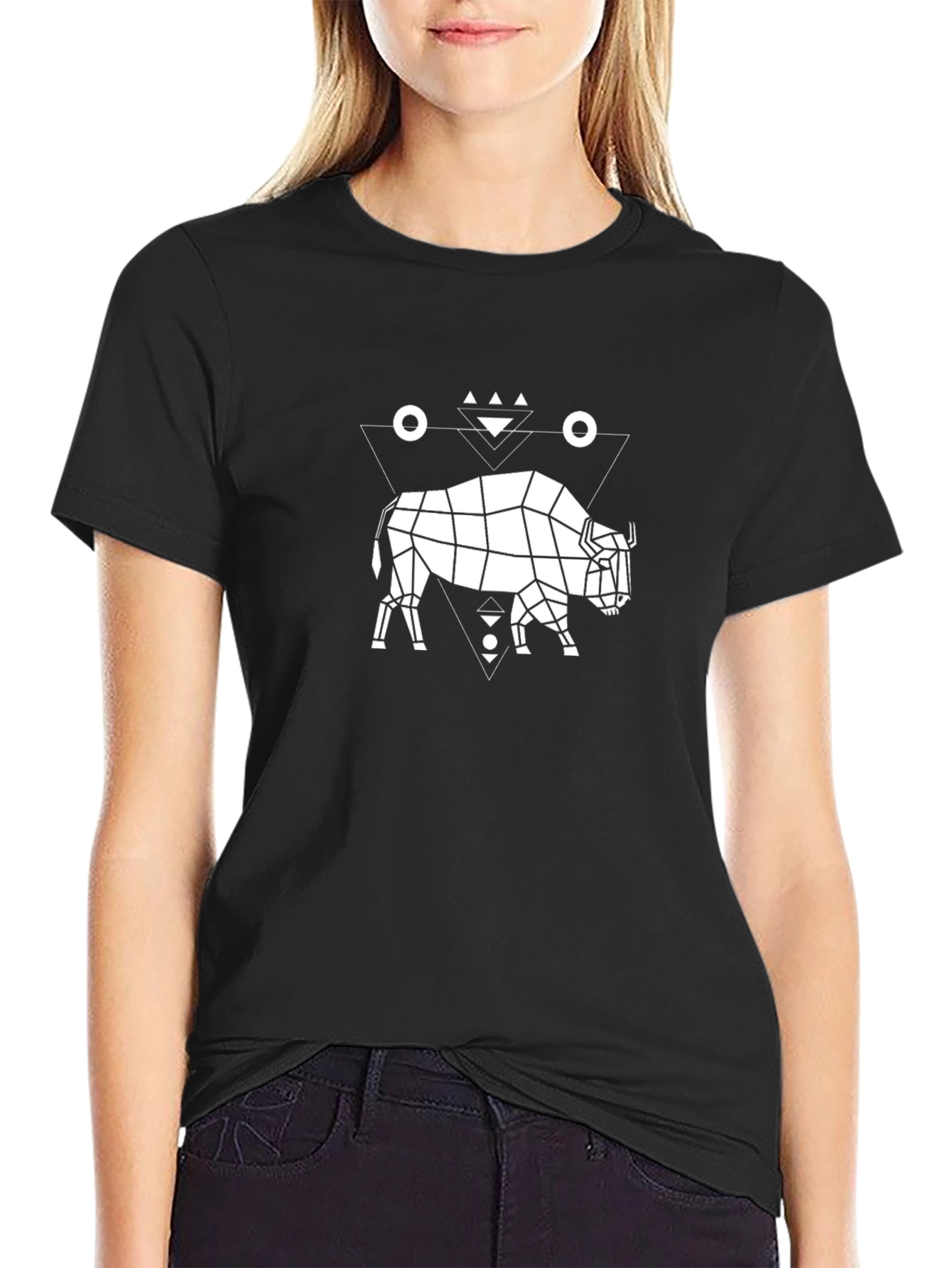 Geometric Buffalo T-Shirt - Modern Graphic Tee