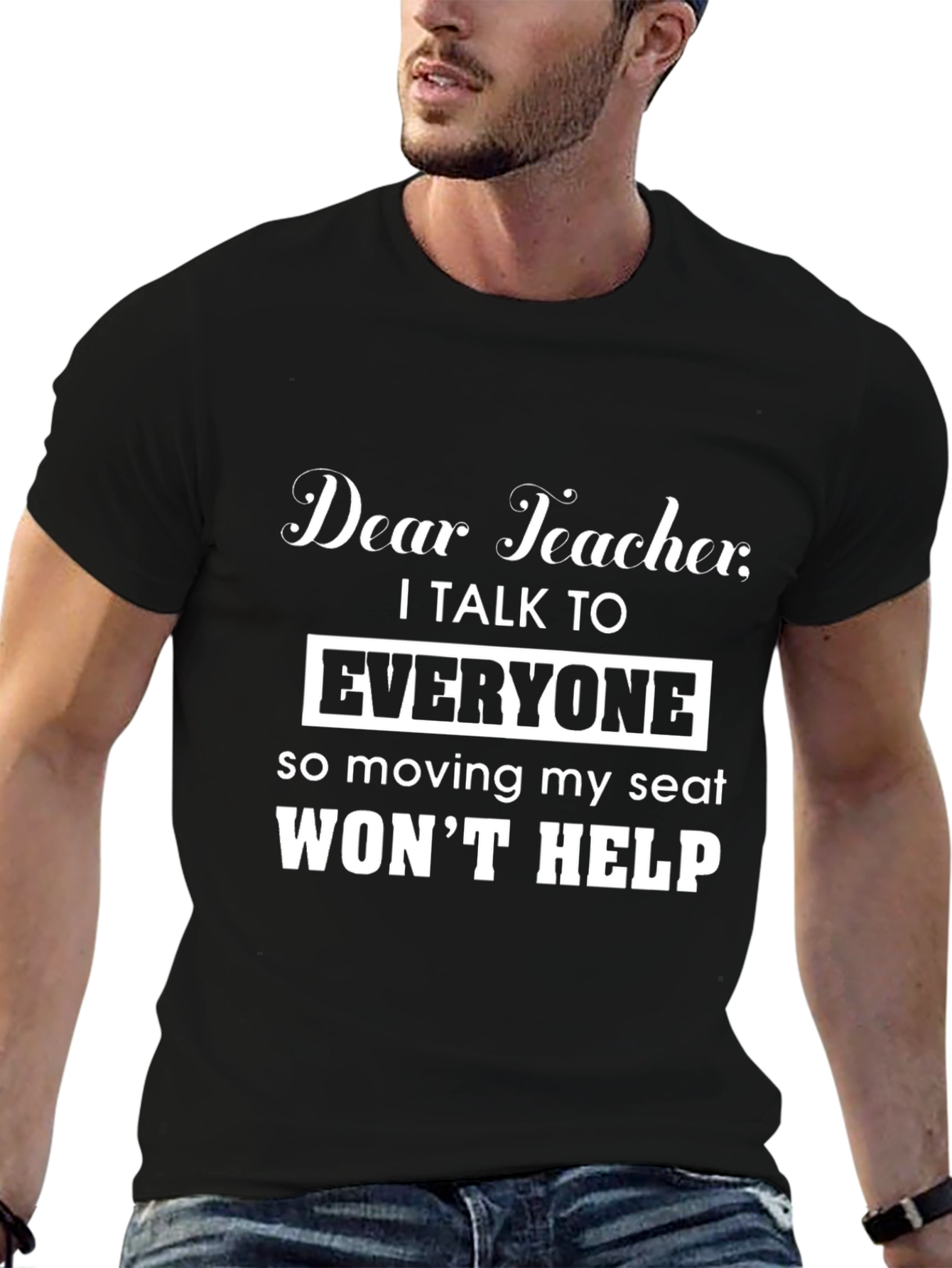 Dear Teacher Graphic T-Shirt Funny Student Tee