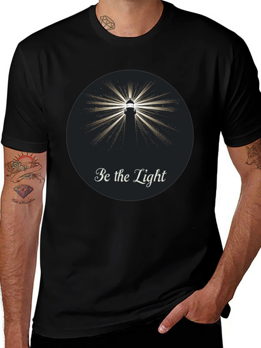Be the Light Lighthouse Graphic Tee - Classic Black