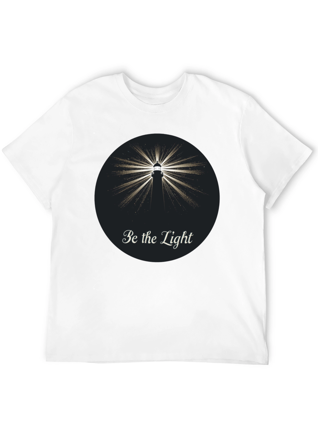 Be the Light Lighthouse Graphic Tee - Classic Black