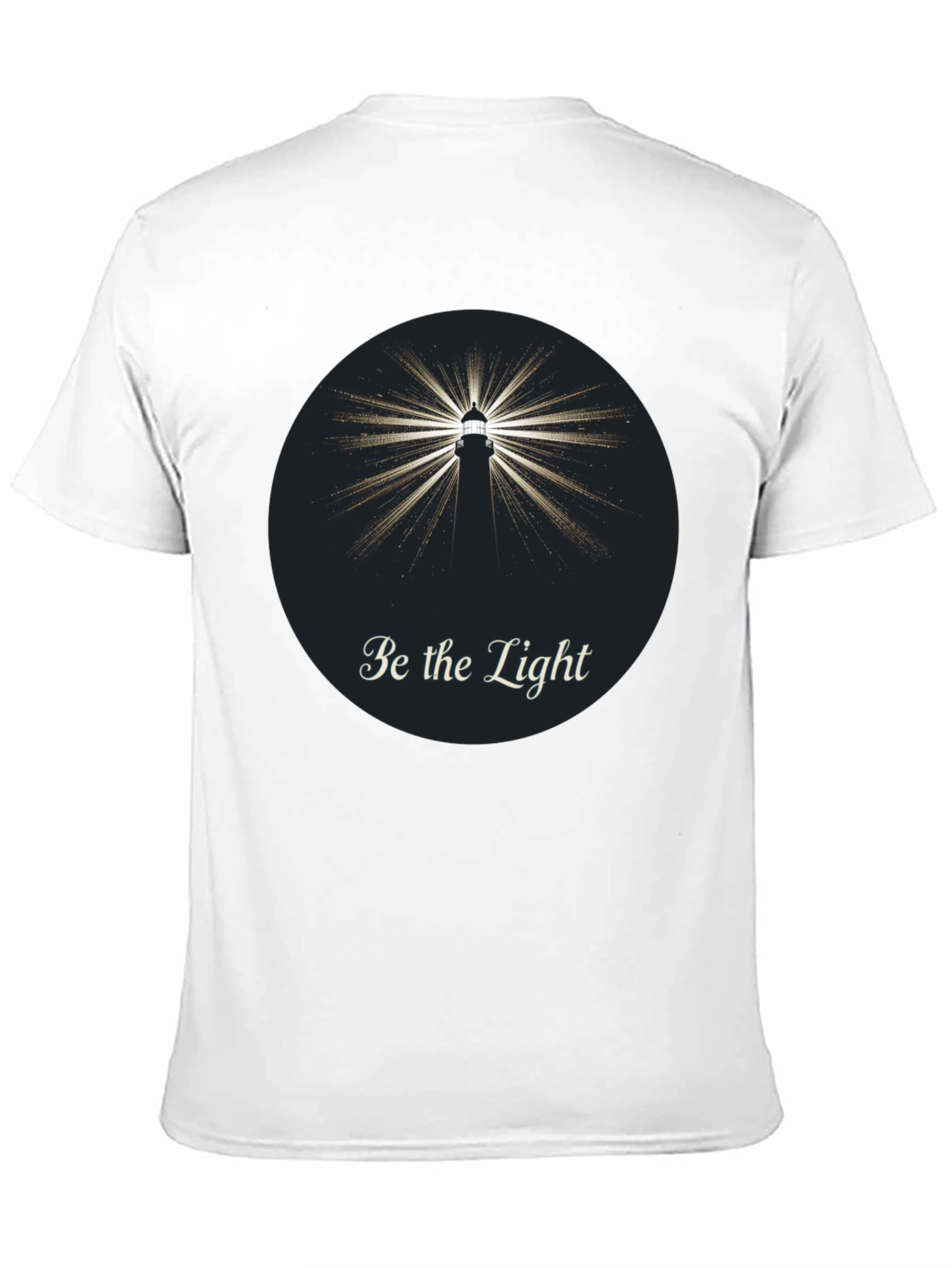 Be the Light Lighthouse Graphic Tee - Classic Black