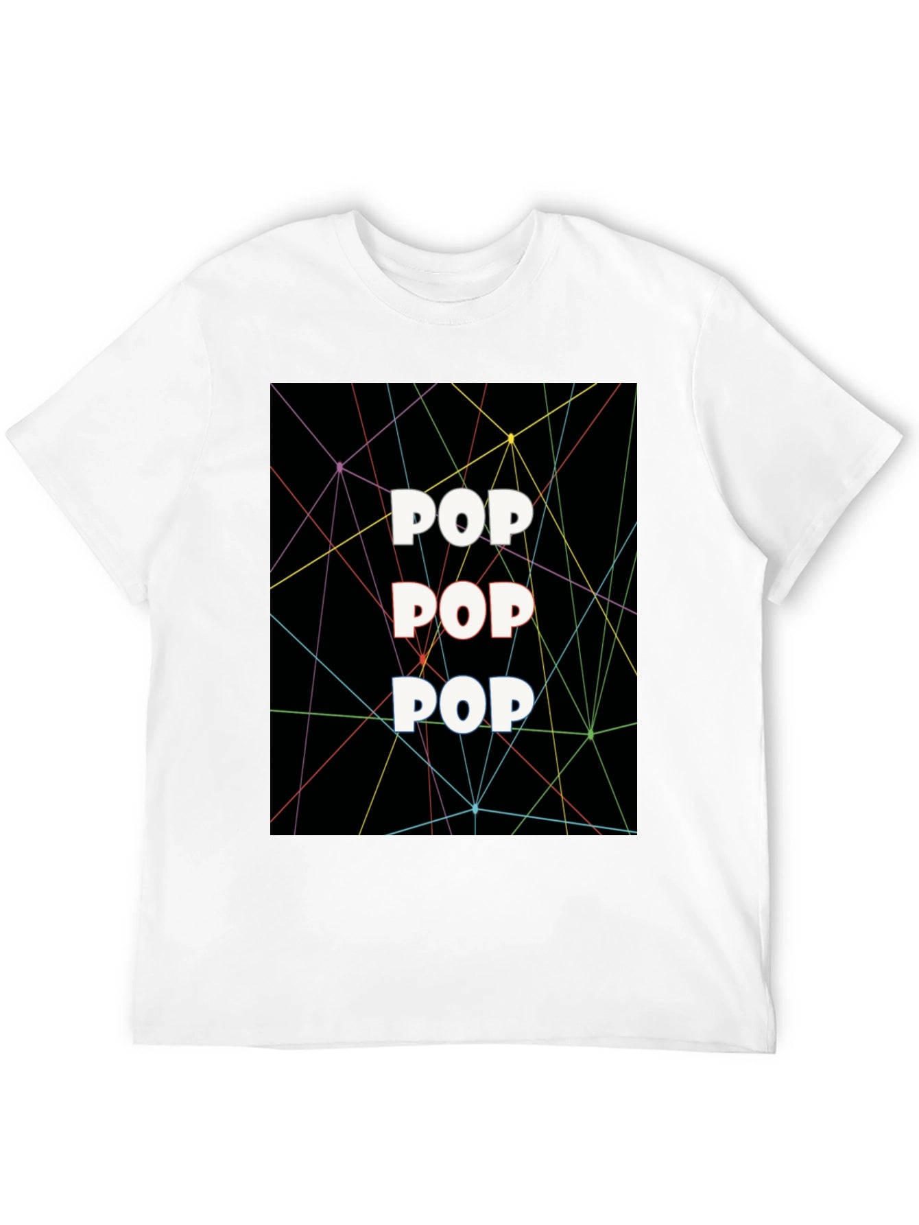Pop Art Graphic Tee - Black Cotton T-Shirt