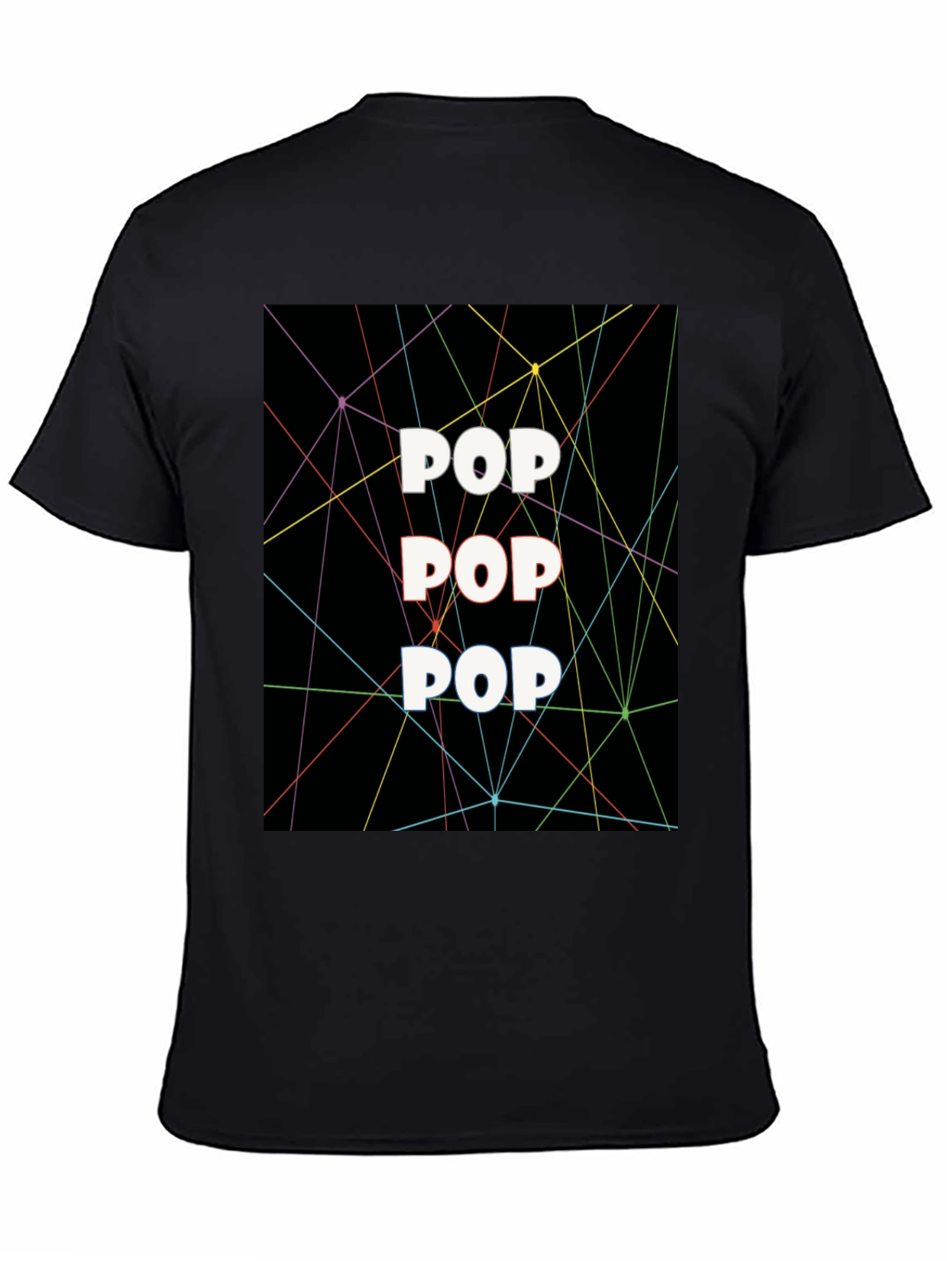 Pop Art Graphic Tee - Black Cotton T-Shirt
