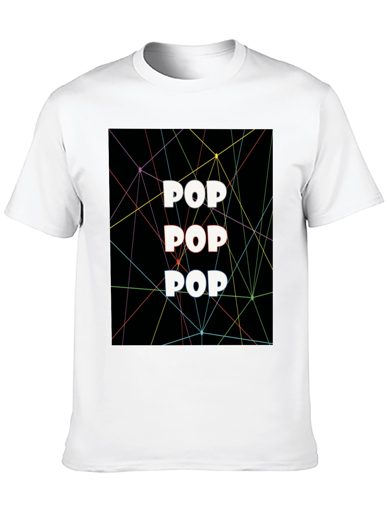 Pop Art Graphic Tee - Black Cotton T-Shirt