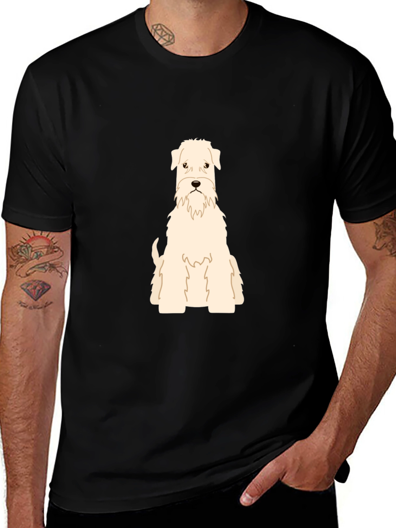 Dog Breed Graphic T-Shirt - Black Cotton Tee