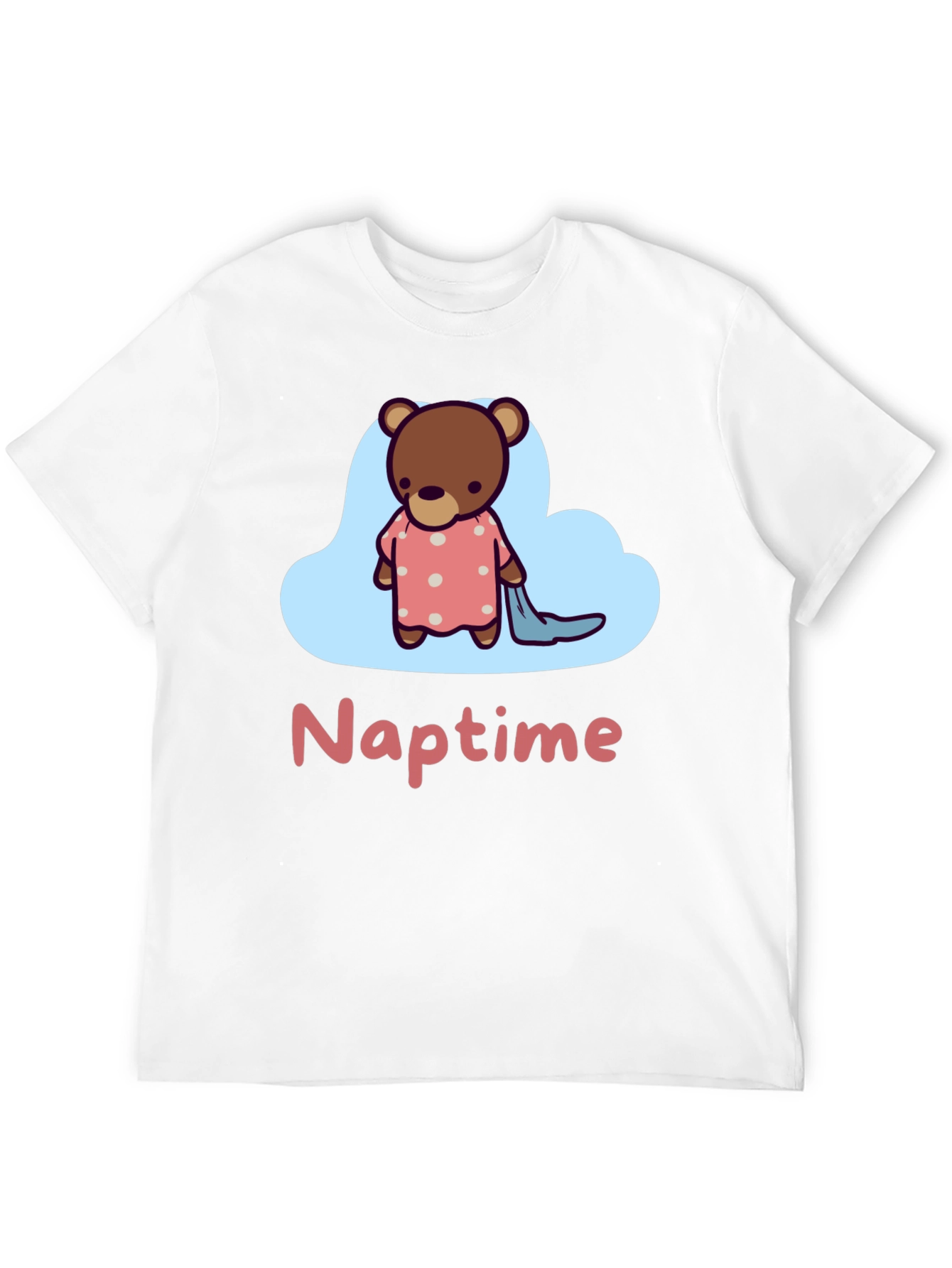 Cute Naptime Bear Graphic Tee - Relax in Style