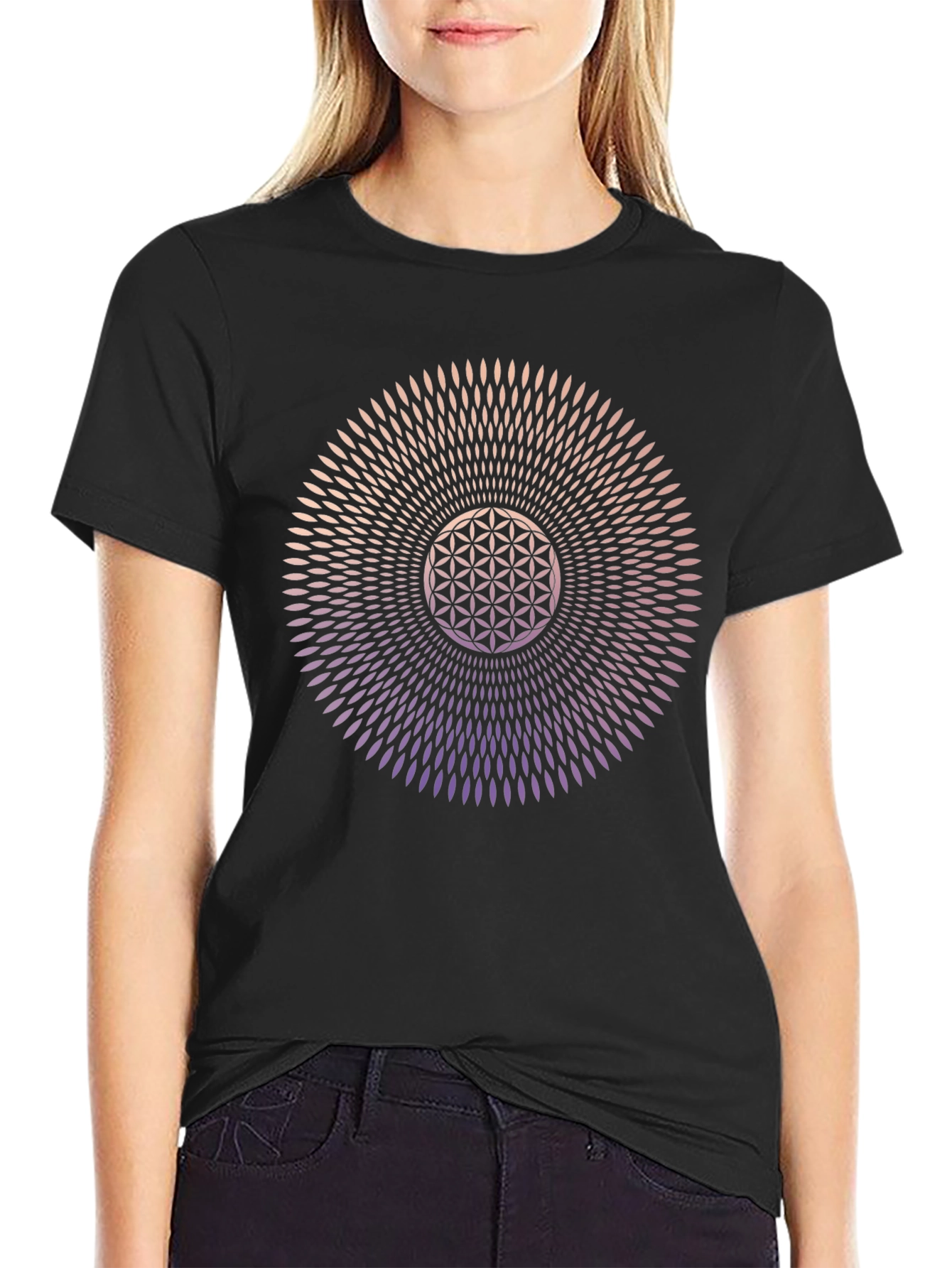 Sacred Geometry Flower of Life Graphic Tee