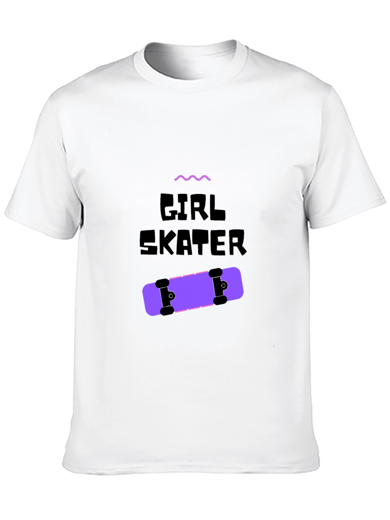 Girl Skater Graphic Tee - Black Unisex T-Shirt