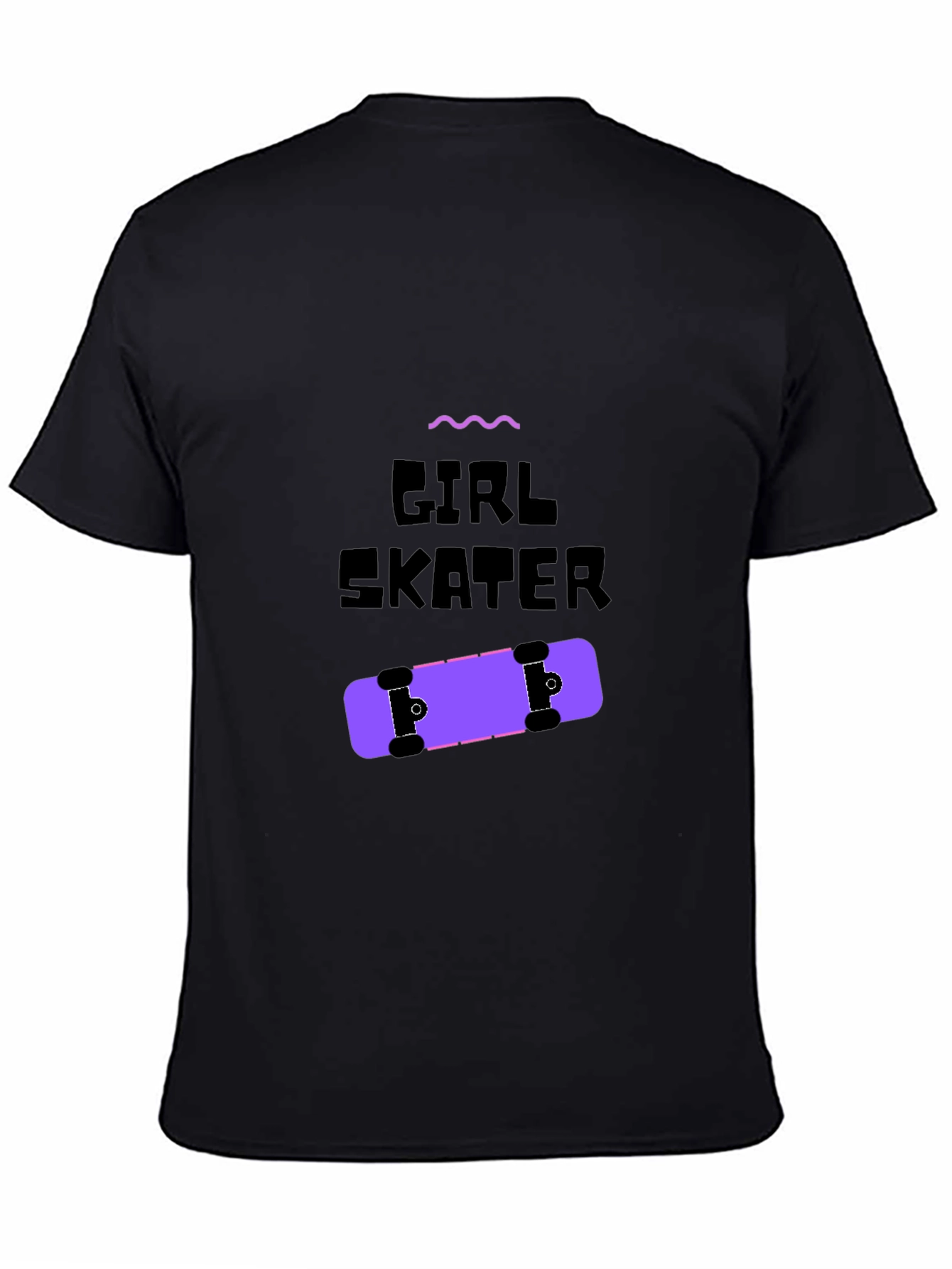 Girl Skater Graphic Tee - Black Unisex T-Shirt