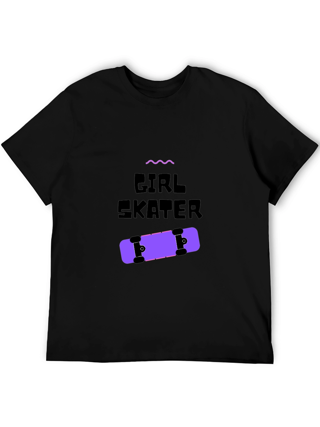 Girl Skater Graphic Tee - Black Unisex T-Shirt