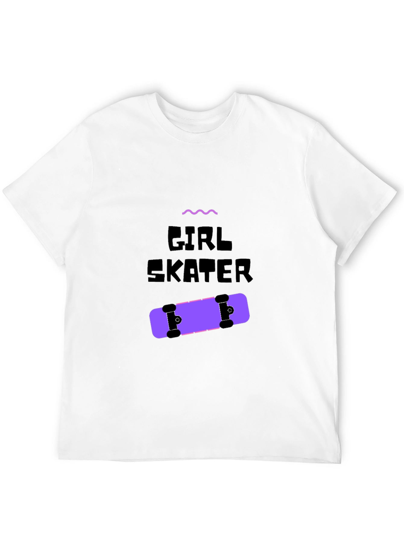 Girl Skater Graphic Tee - Black Unisex T-Shirt