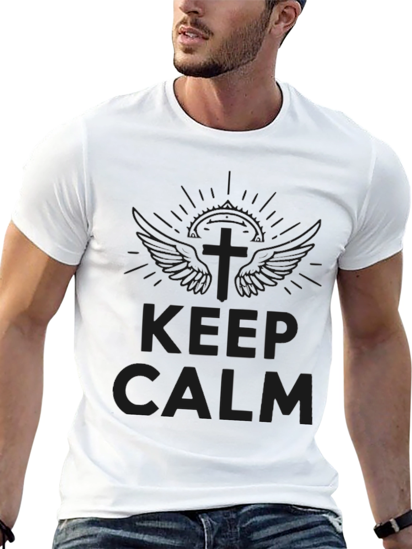 Keep Calm Graphic Tee - Stylish Comfort