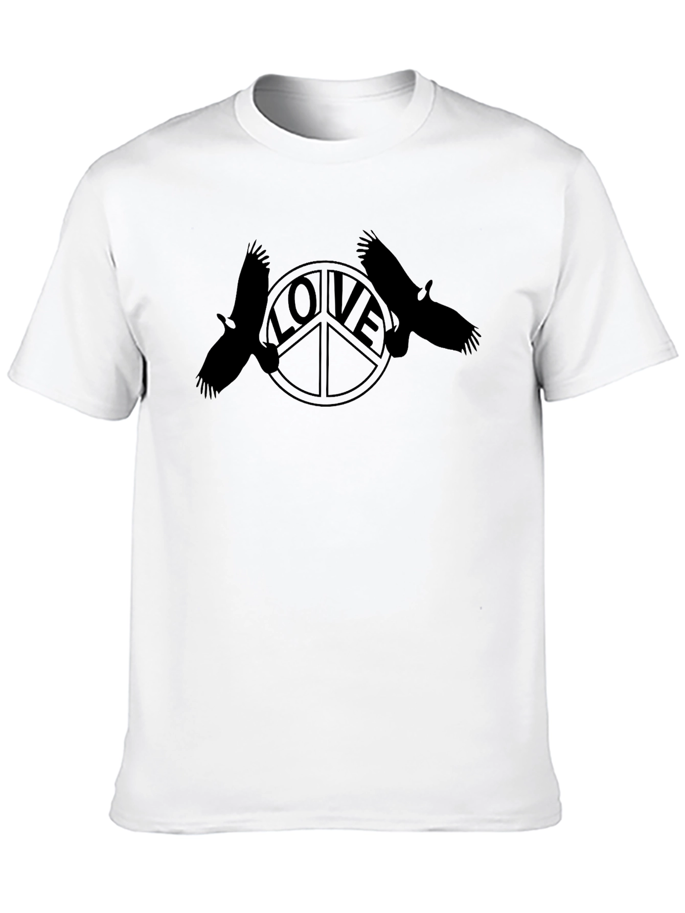 Peace & Love Raven Graphic T-Shirt