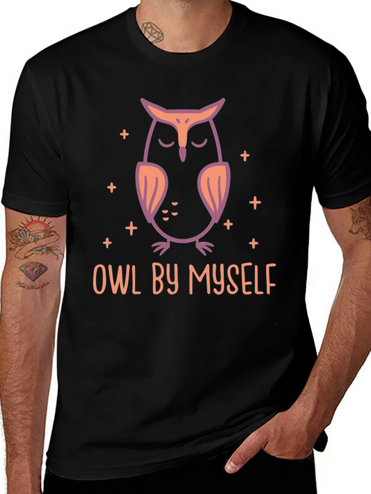 Owl By Myself Graphic Tee - Relaxed Style