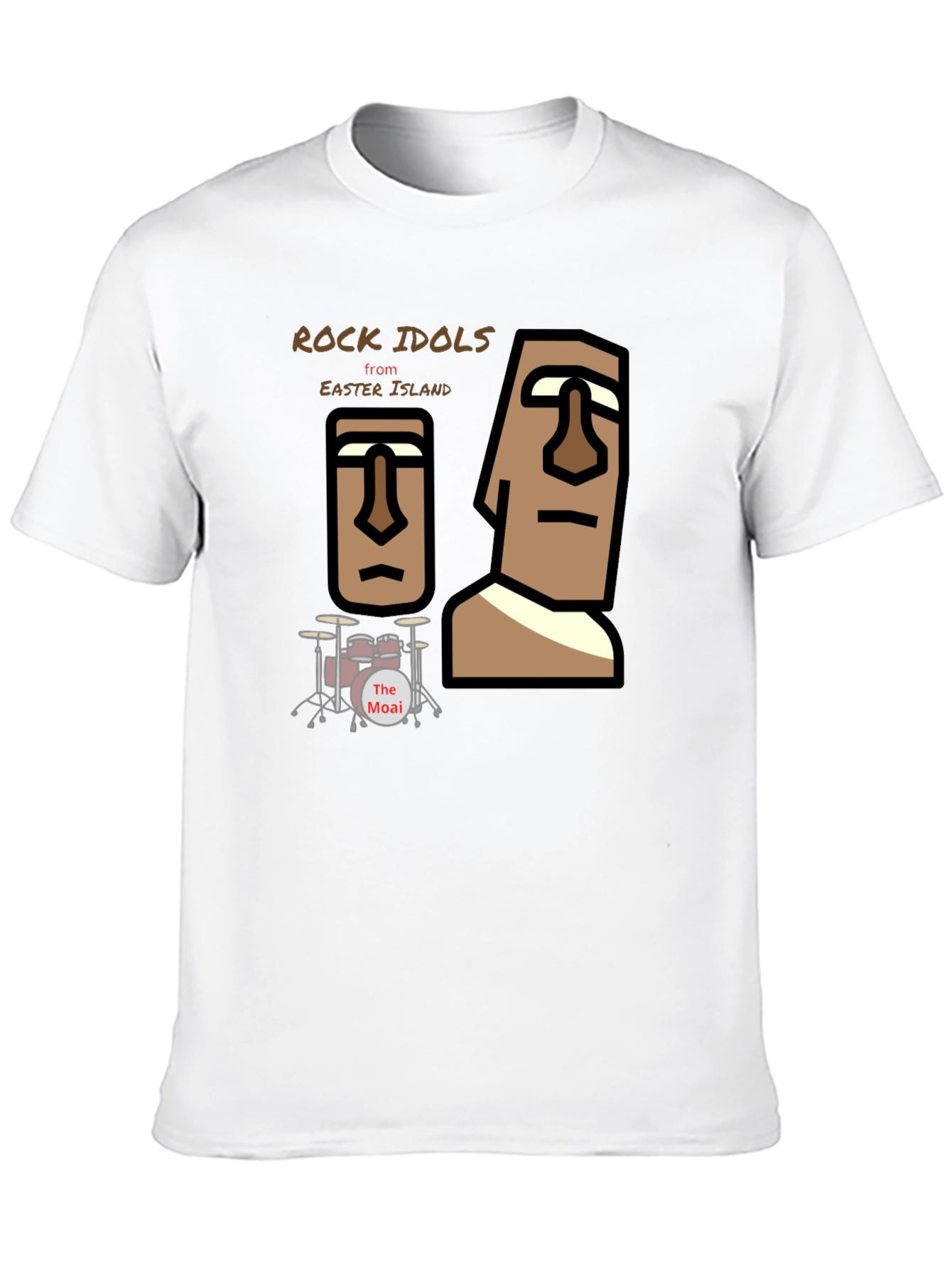 Rock Idols from Easter Island Black T-Shirt