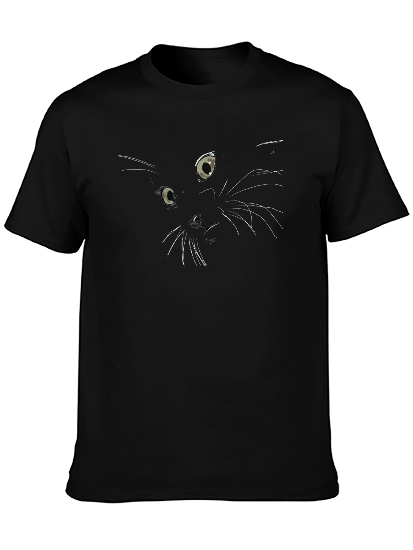 Mens Black Cat Graphic Tee