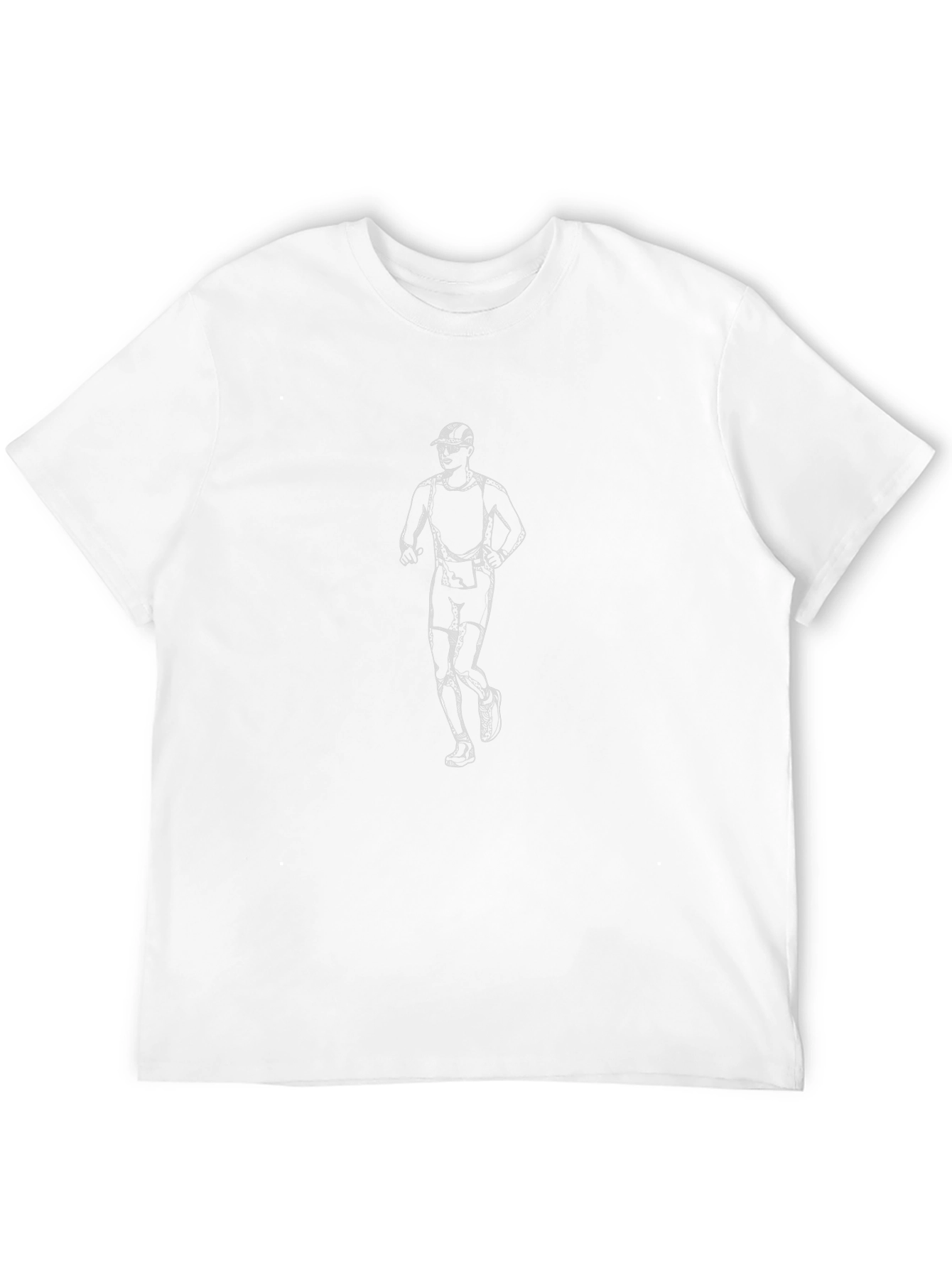 Mens Black Graphic Tee - Runner Design