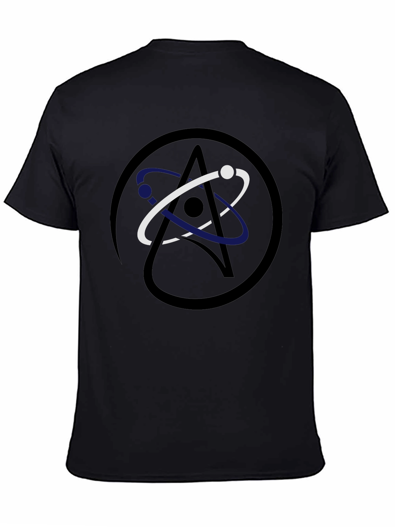 Atom Symbol Graphic Black T-Shirt