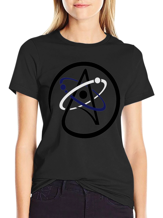 Atom Symbol Graphic Black T-Shirt