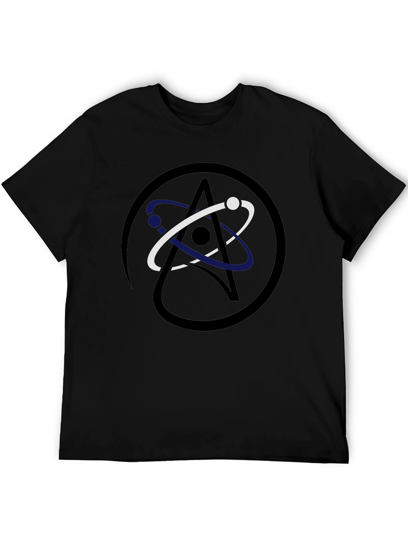 Atom Symbol Graphic Black T-Shirt
