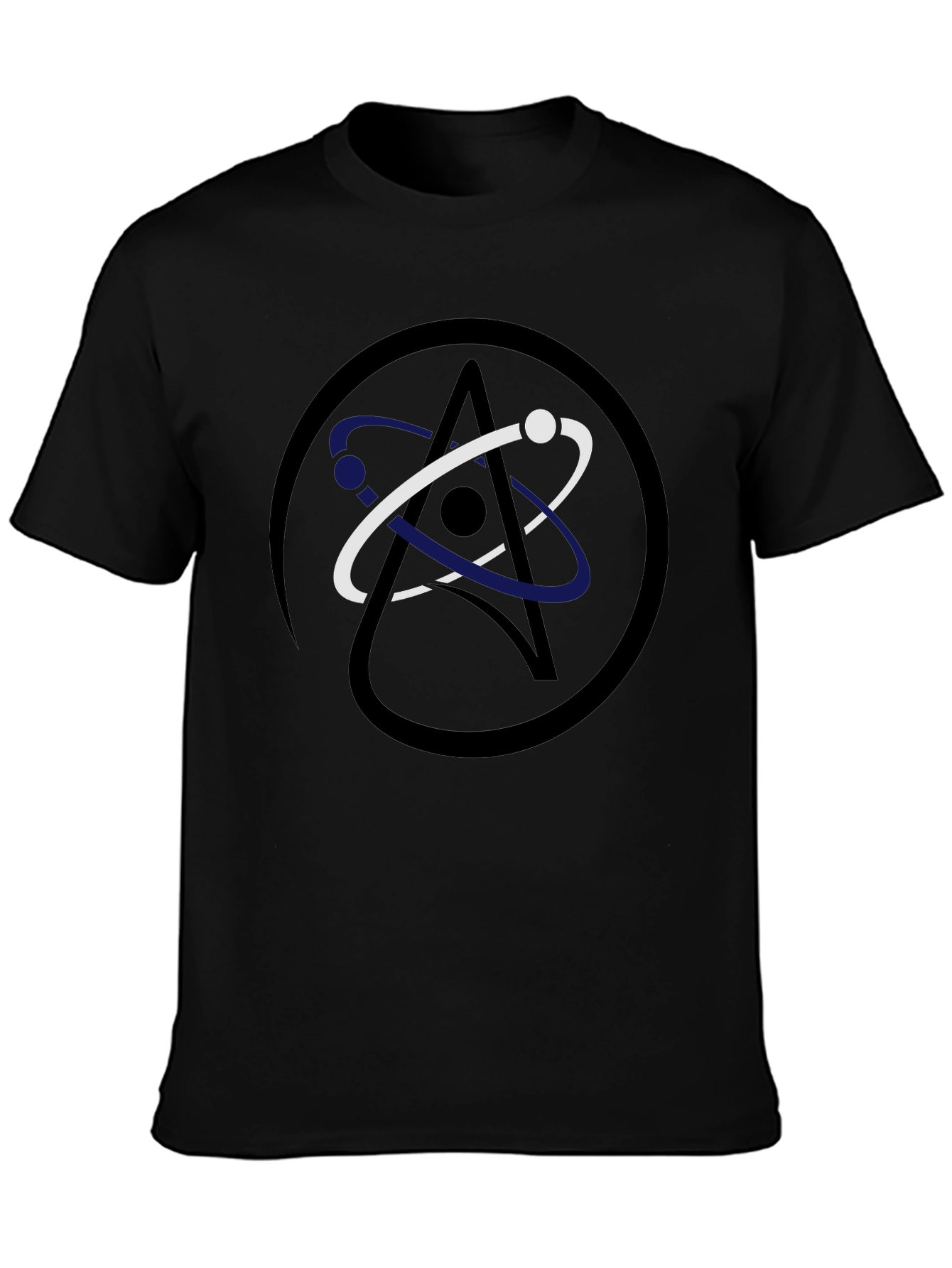 Atom Symbol Graphic Black T-Shirt