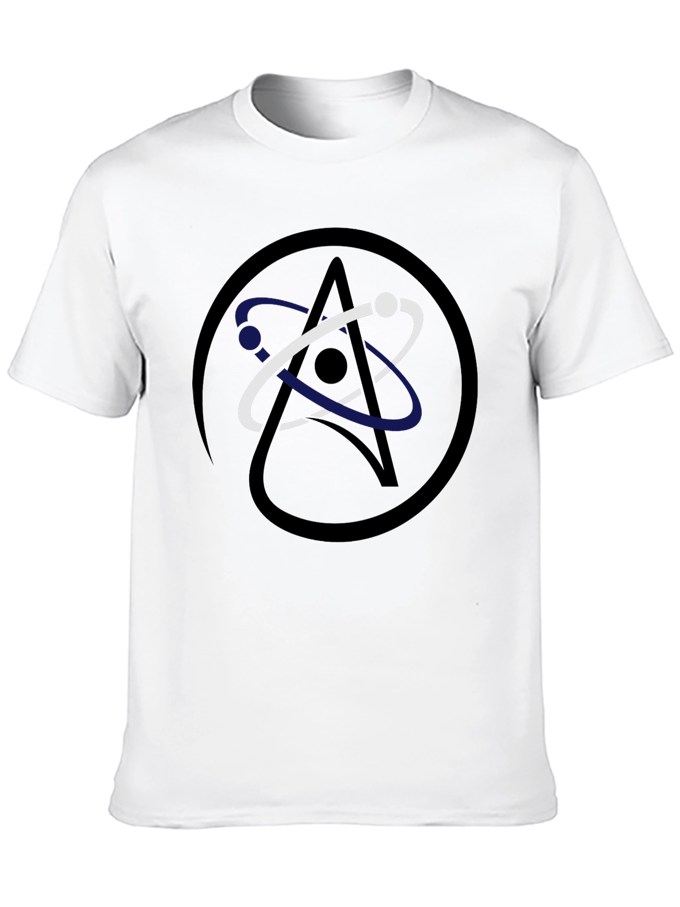 Atom Symbol Graphic Black T-Shirt