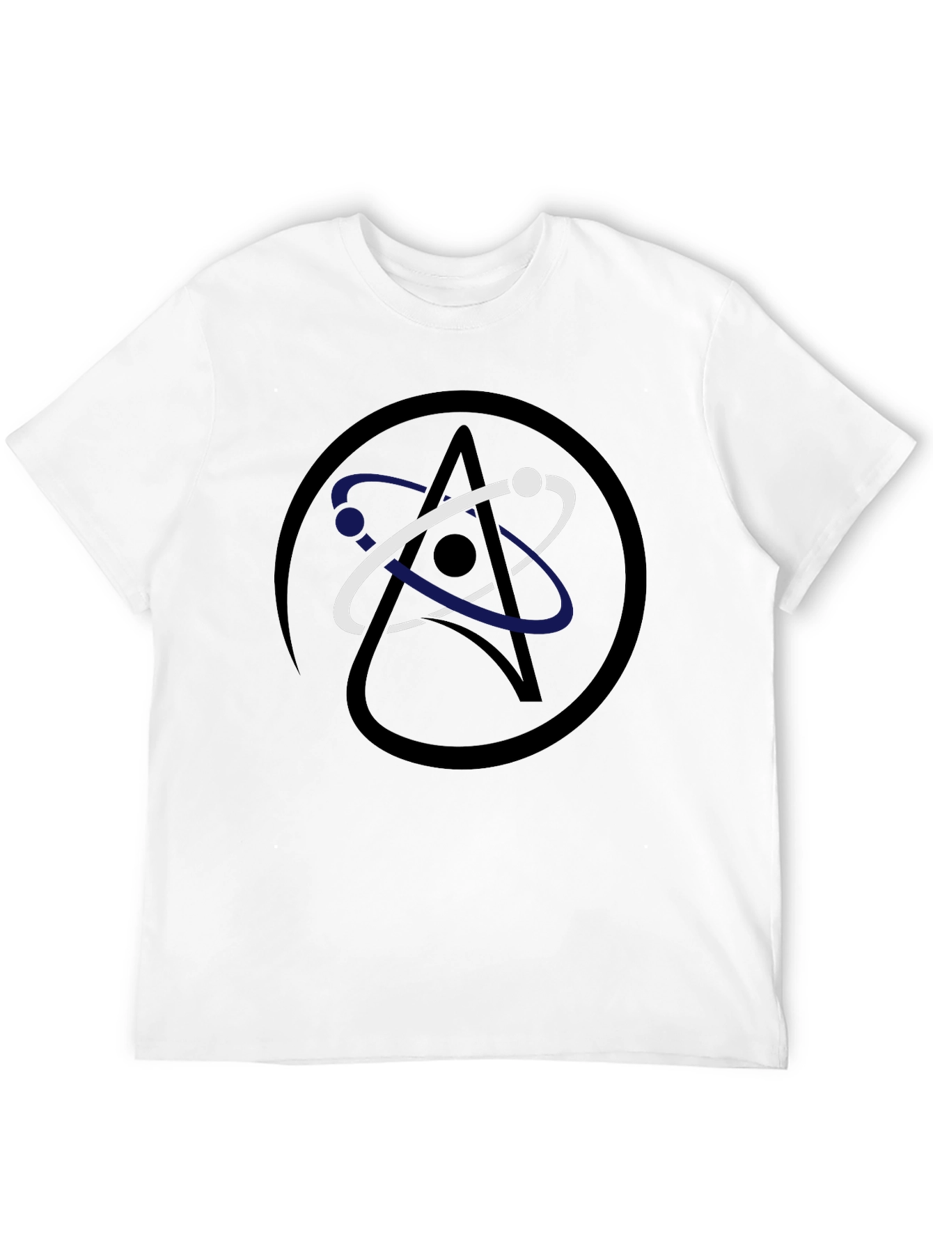 Atom Symbol Graphic Black T-Shirt