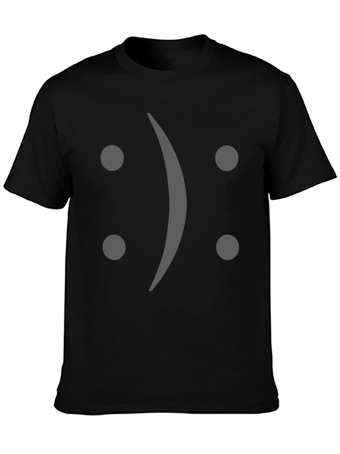 Sad Face Graphic Tee - Soft Cotton Blend Shirt