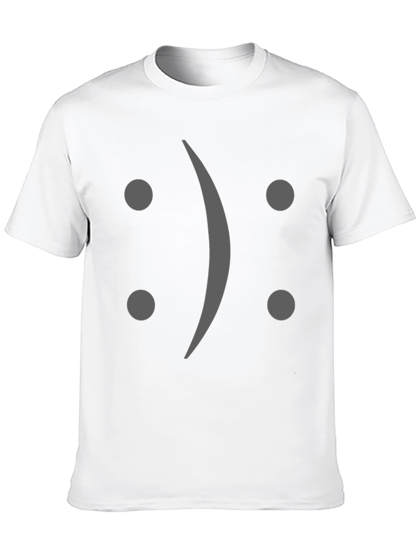 Sad Face Graphic Tee - Soft Cotton Blend Shirt
